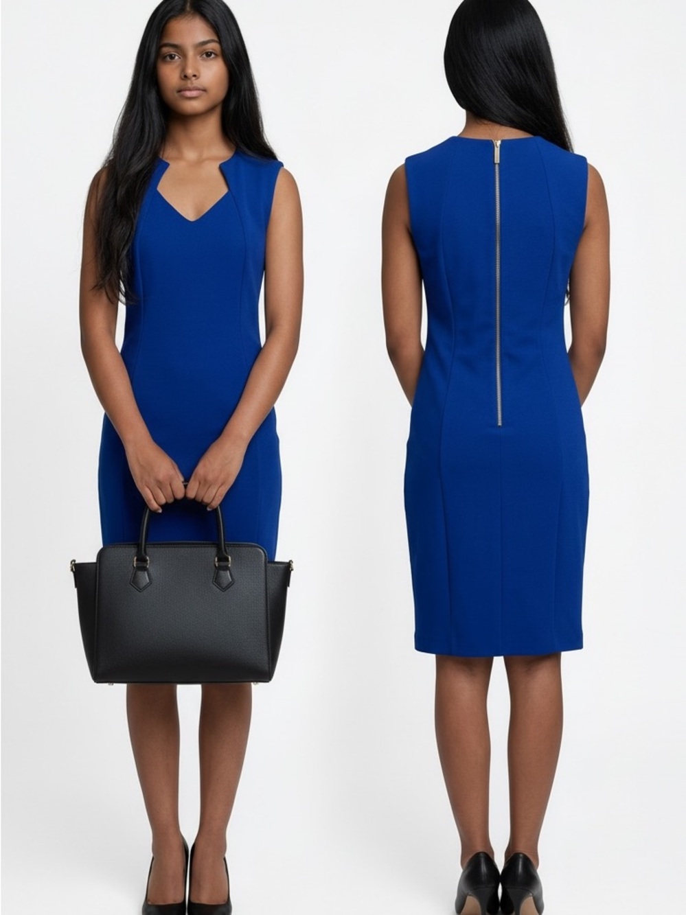 Calvin Klein Royal Blue Sleeveless Sheath Dress